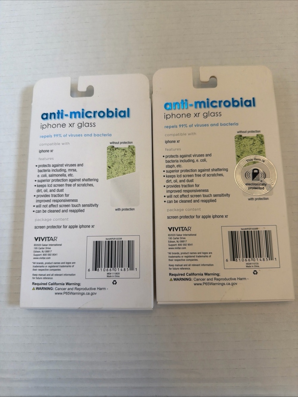 Lot of (2) PureMobile Anti-microbial invisible shield Glass iPhone XR NEW - Picture 2 of 2